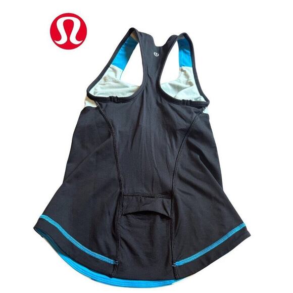 Lululemon Cardio Kick Tank | Beach Blanket Blue / Aquamarine / Black | Size: 2 - Picture 3 of 14